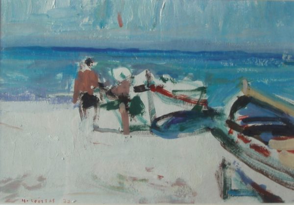 l No.22.Siviri Halkidiki 1977 oil on cardboard 15x22cm