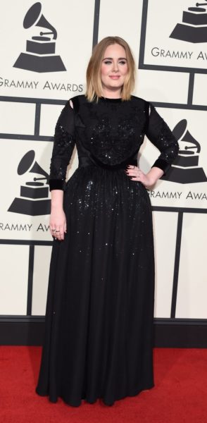 adele grammys red carpet 2016