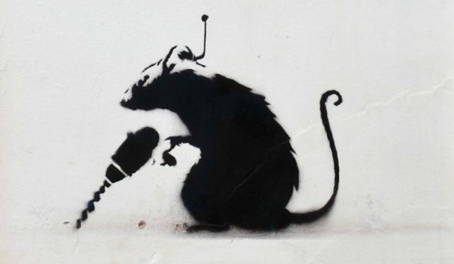 Αρουραίος με τρυπάνι, Banksy