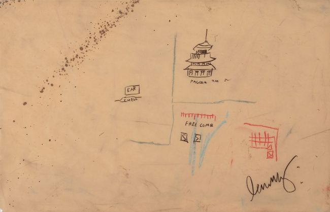 Jean-Michel Basquiat, Free Comb with Pagoda (1986), credits: DaystromNFT